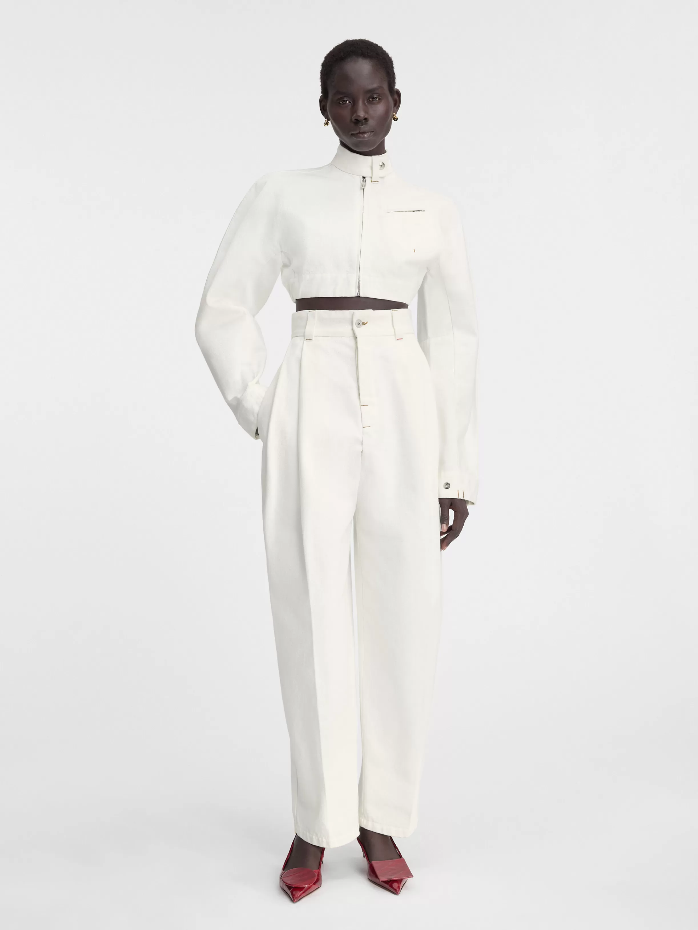 Jacquemus Coats & Jackets | Denim*The Cabrio denim de-Nîmes jacket Off-white