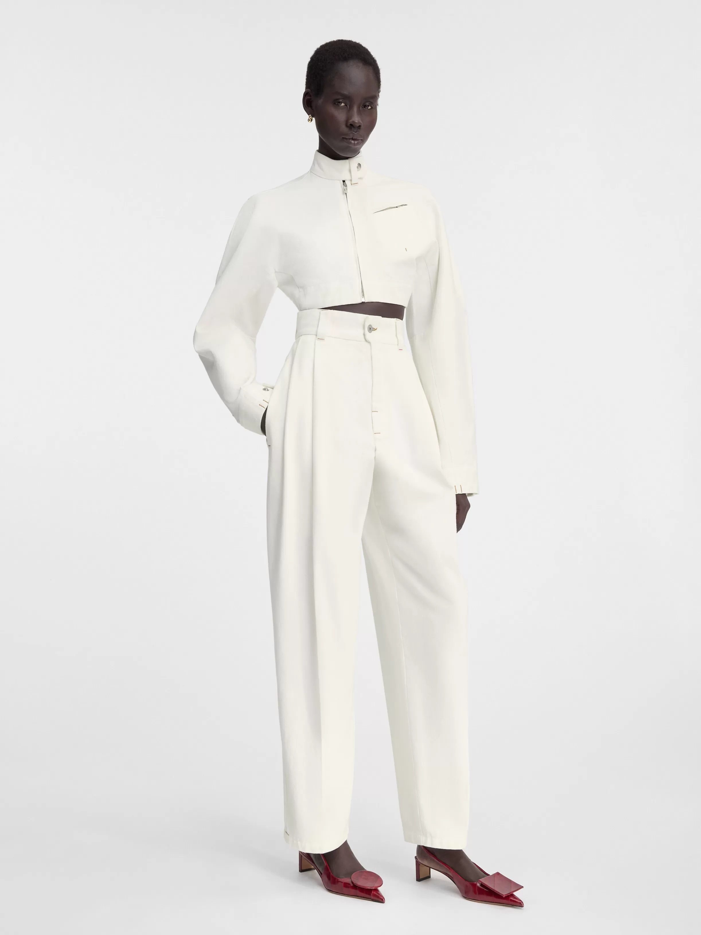 Jacquemus Coats & Jackets | Denim*The Cabrio denim de-Nîmes jacket Off-white