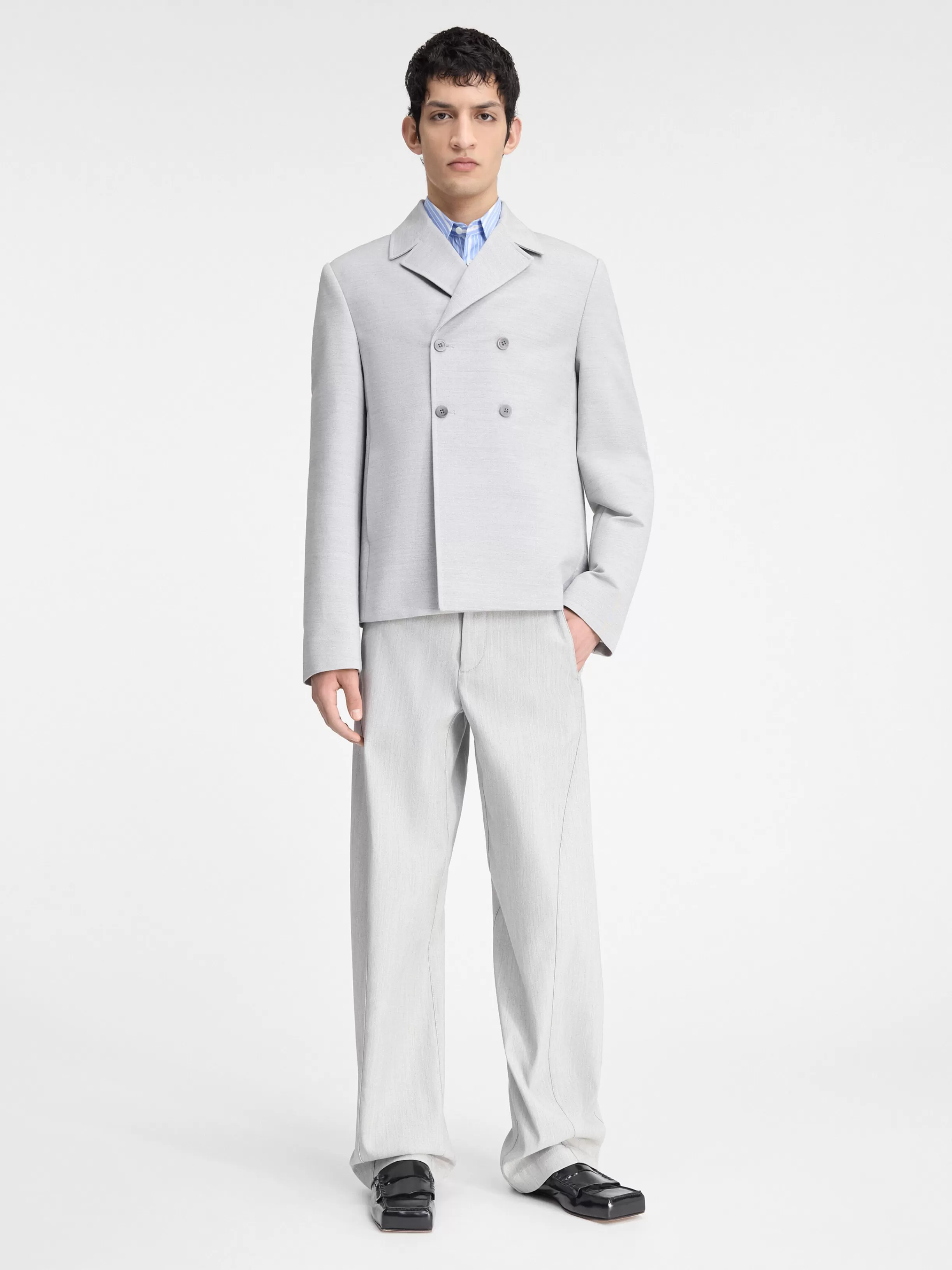 Jacquemus Coats & Jackets*The Cuadrada jacket Lightgrey