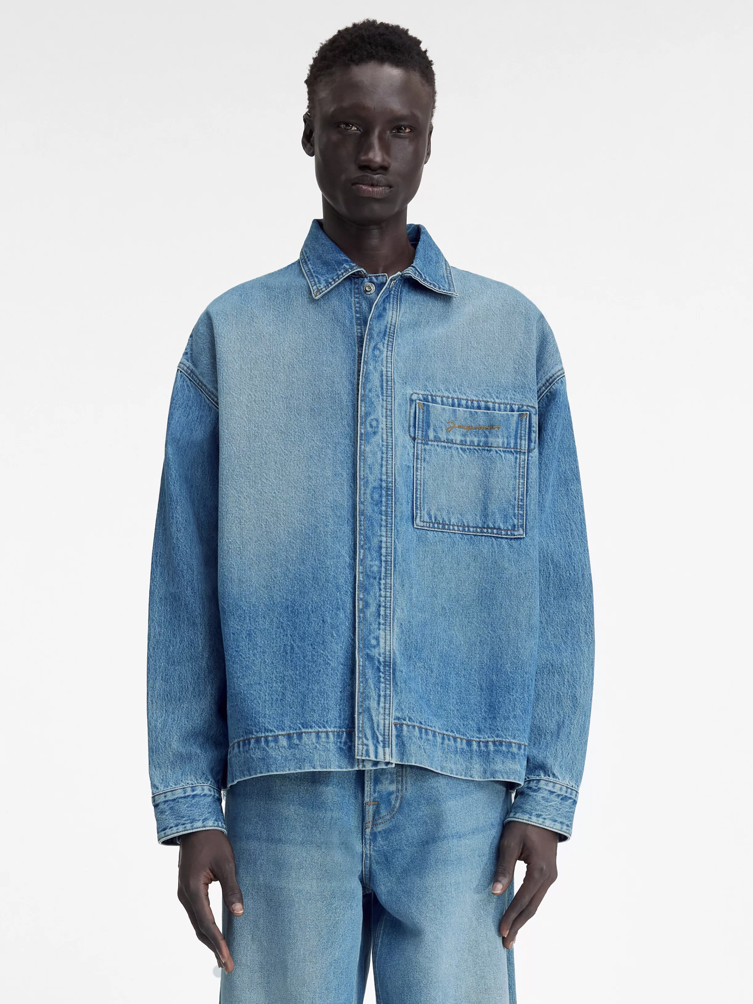 Jacquemus Shirts | Denim*The de-Nîmes denim shirt Blue/tabac