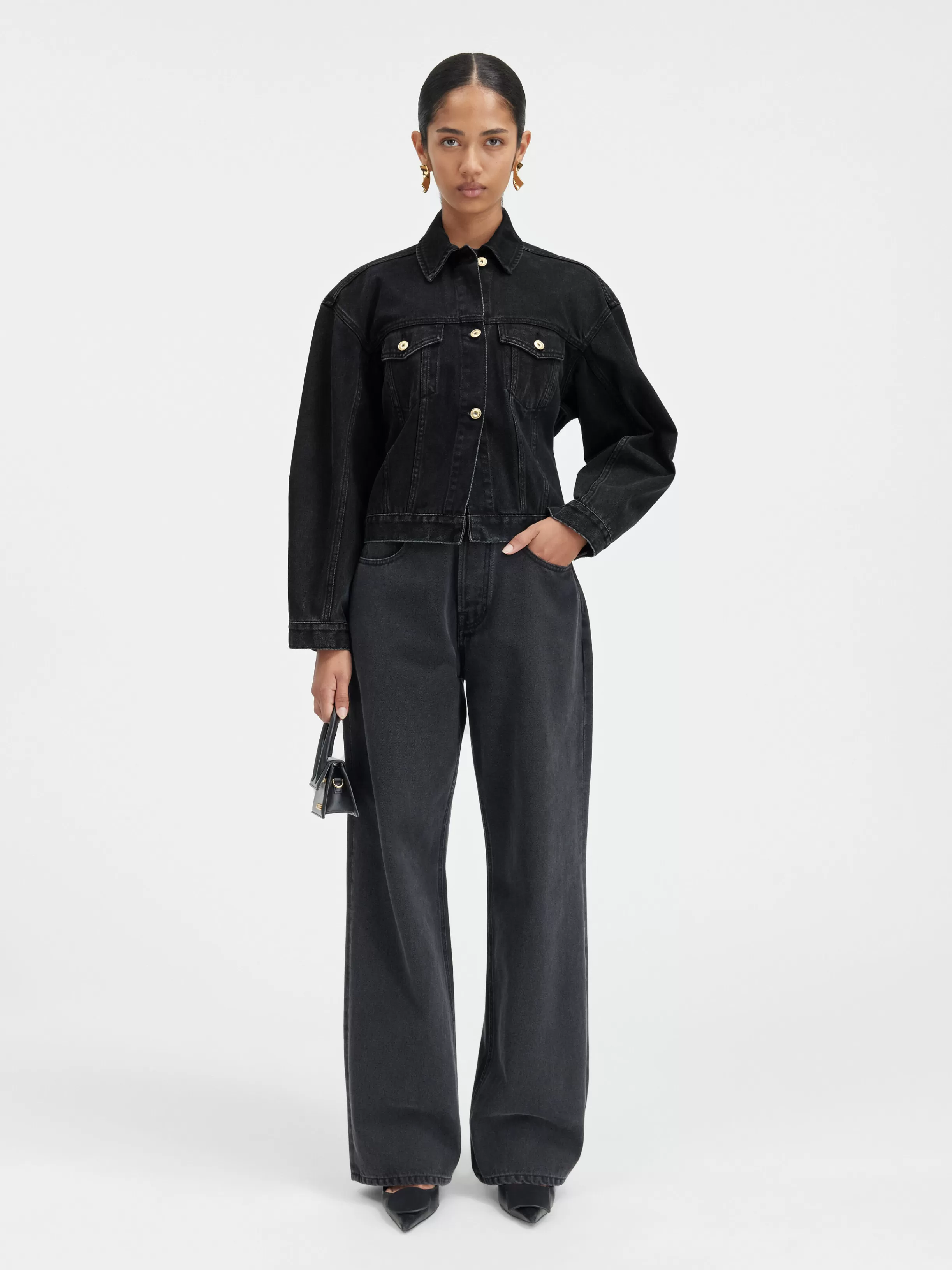 Jacquemus Coats & Jackets | Denim*The denim de-Nîmes jacket Black