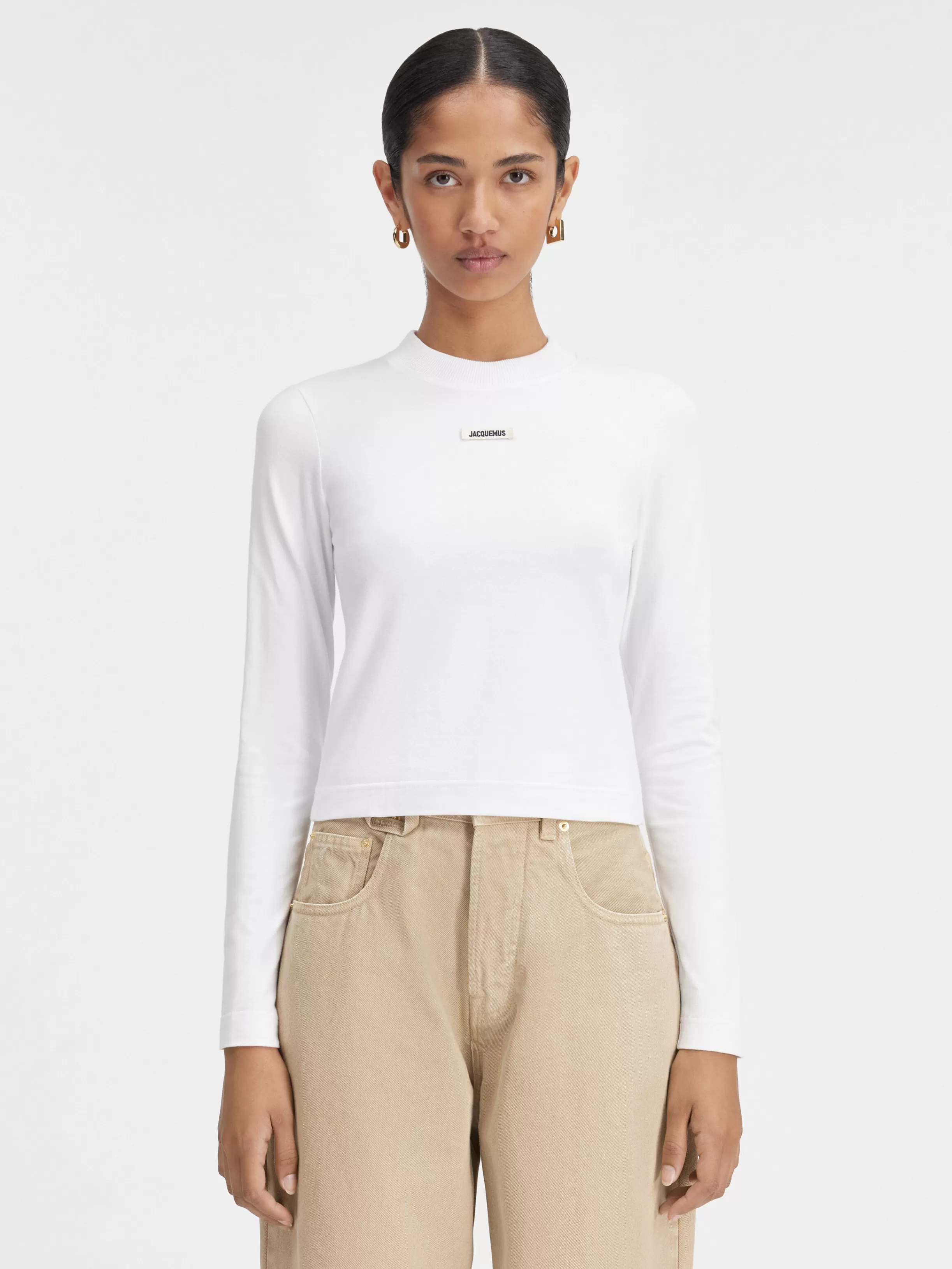 Jacquemus T-shirts*The Gros Grain long-sleeve t-shirt White