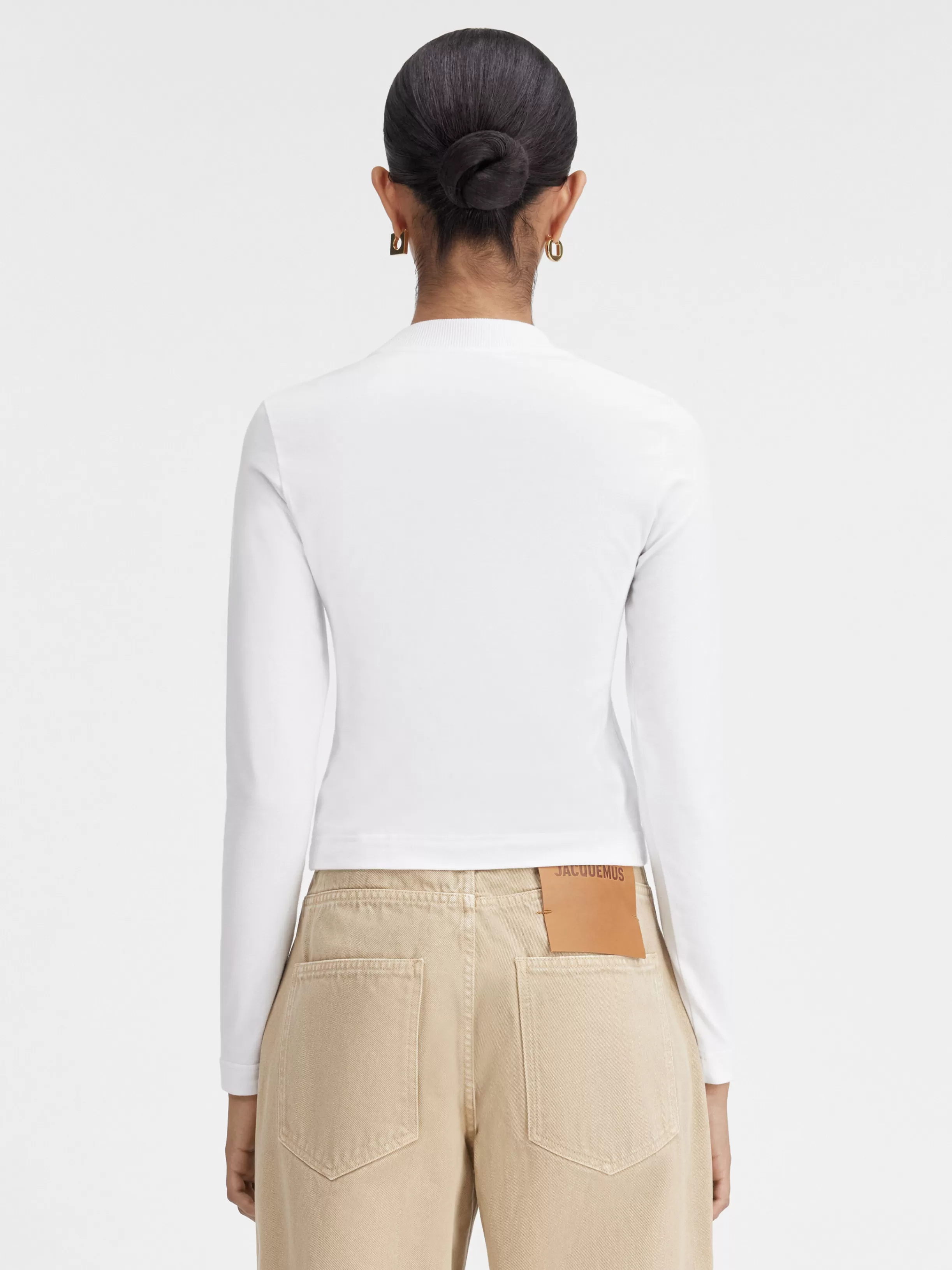 Jacquemus T-shirts*The Gros Grain long-sleeve t-shirt White