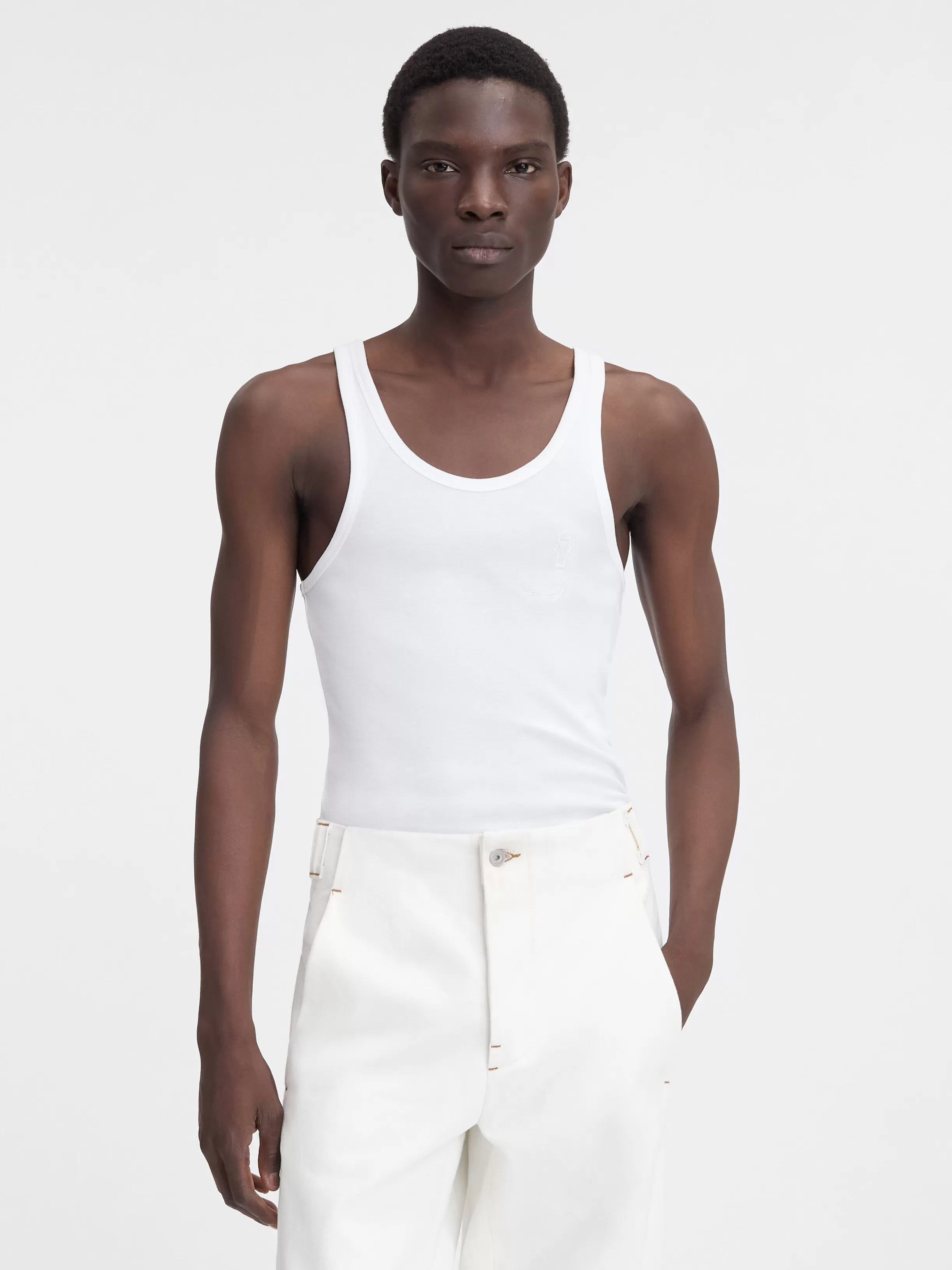 Jacquemus T-shirts*The Pesco tank top White