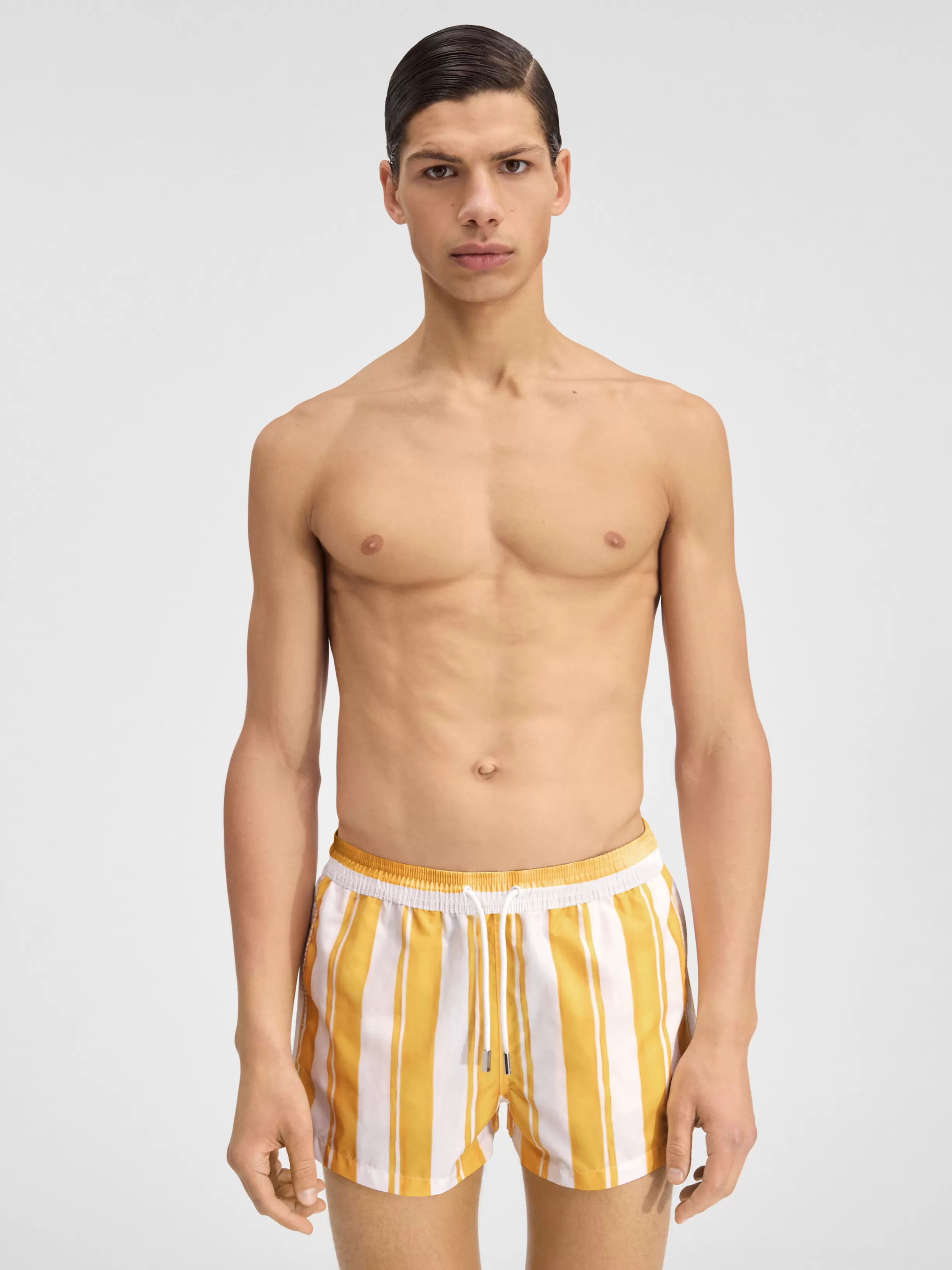 Jacquemus Swimwear*The Puntini swimsuit Printrayureyellowecru