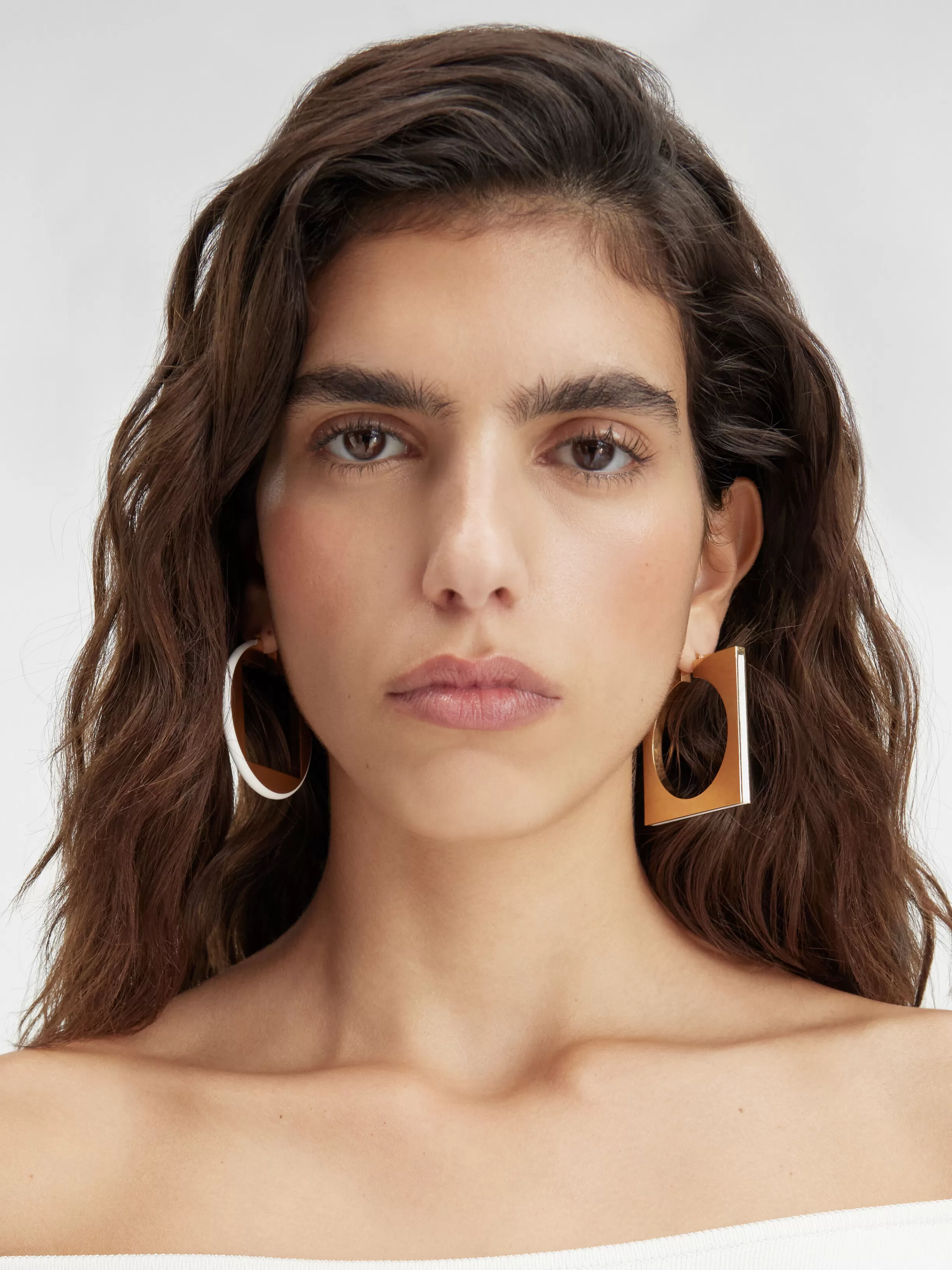 Jacquemus Jewellery*The Rond Carré hoops earrings White