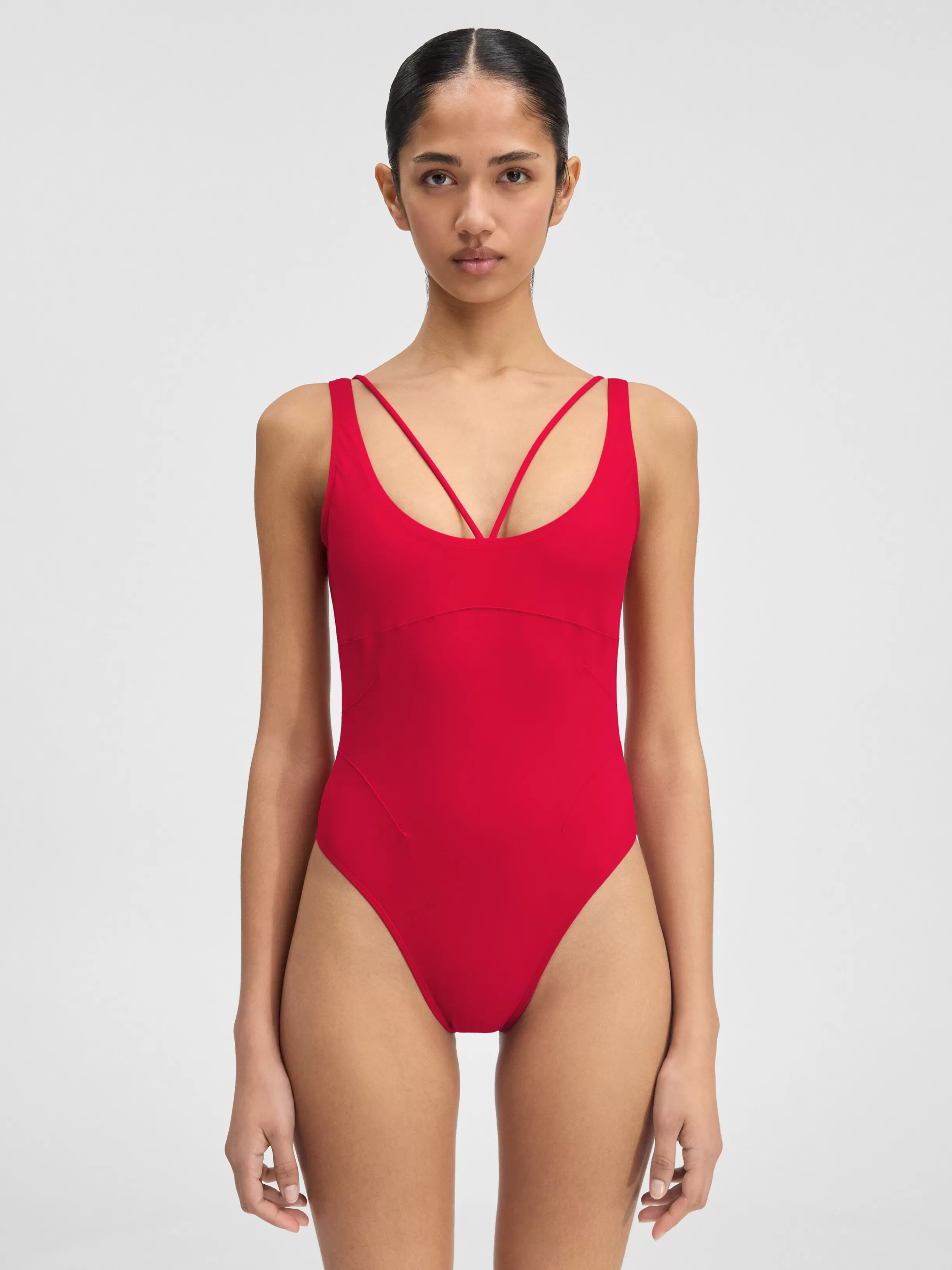 Jacquemus Swimwear*The Signature swimsuit Darkred