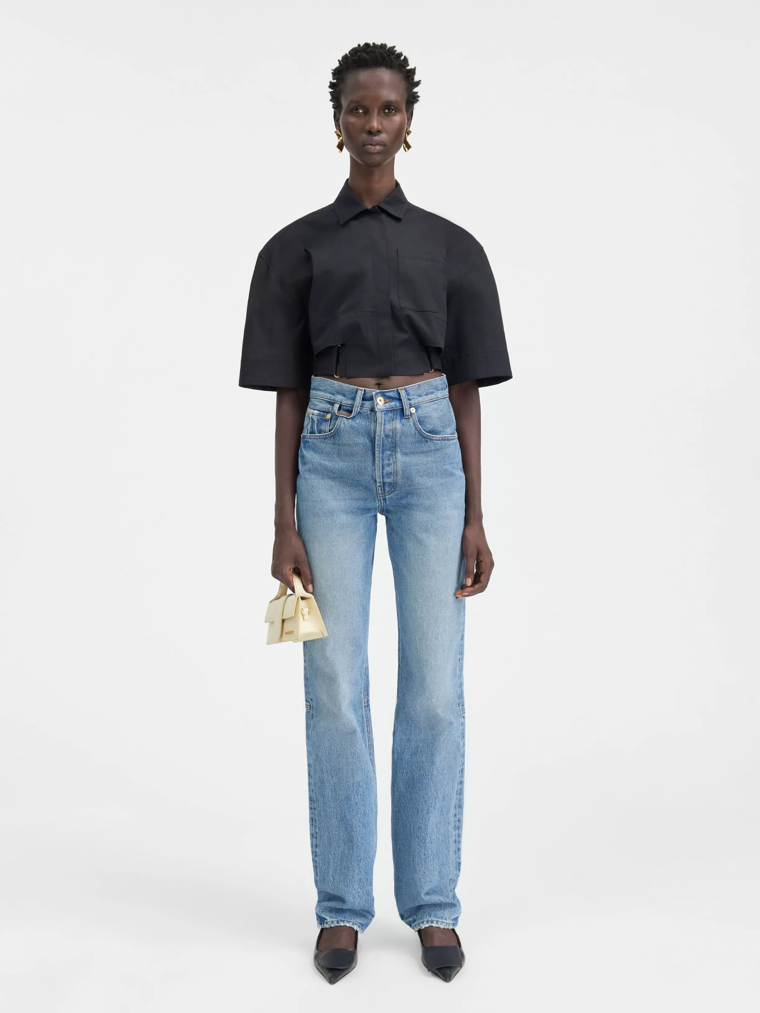 Jacquemus Denim | Trousers & Shorts*The straight de-Nîmes denim pants Blue/tabac