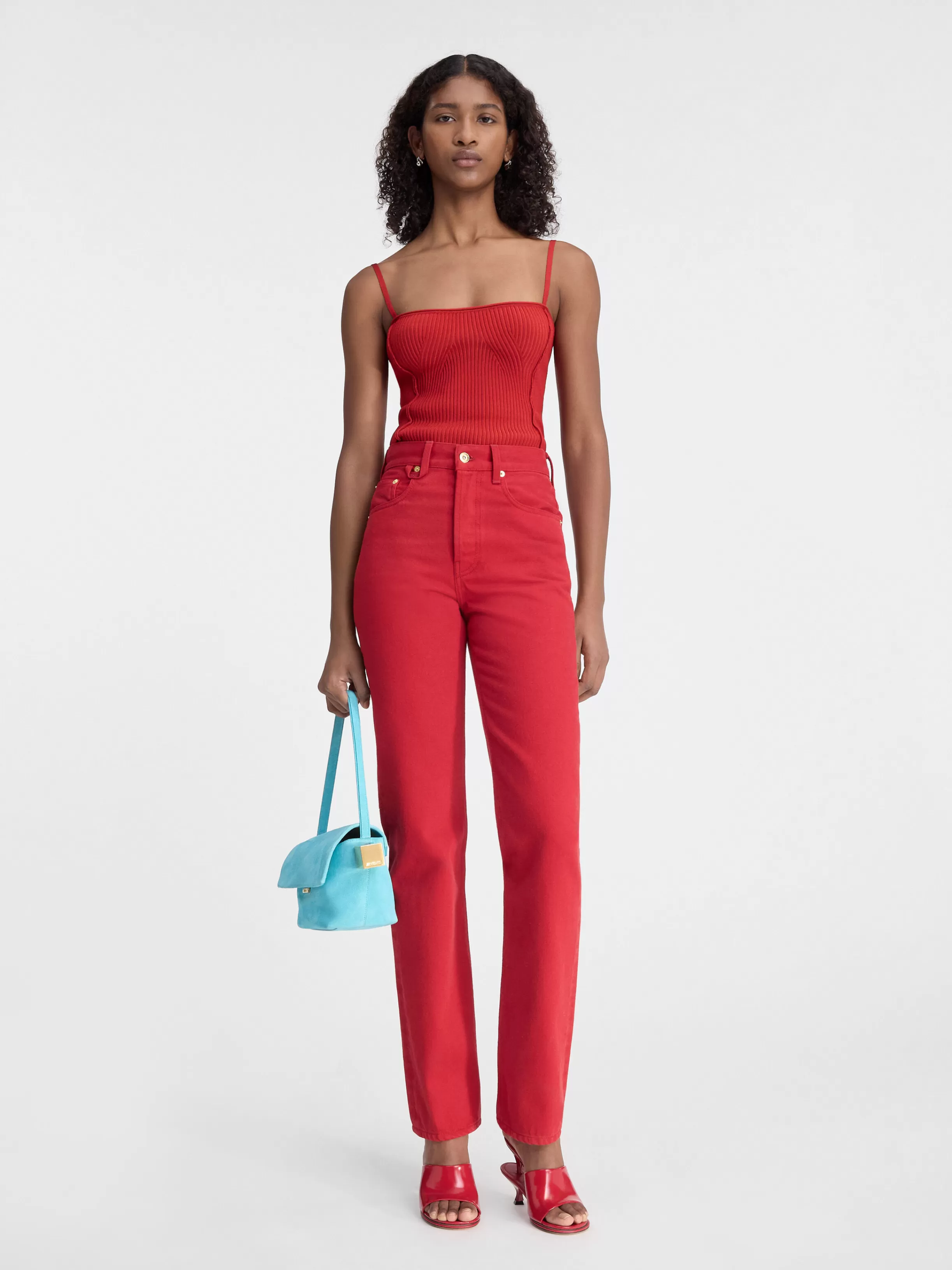 Jacquemus Denim | Trousers & Shorts*The straight de-Nîmes denim pants Red