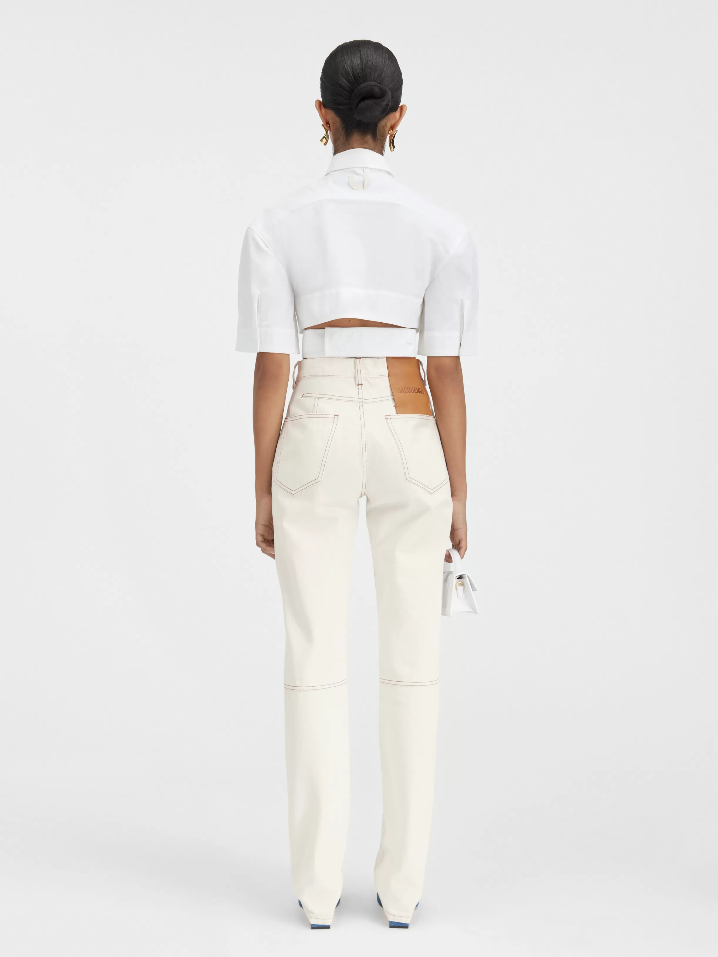 Jacquemus Denim | Trousers & Shorts*The straight de-Nîmes denim pants Off-white/tabac