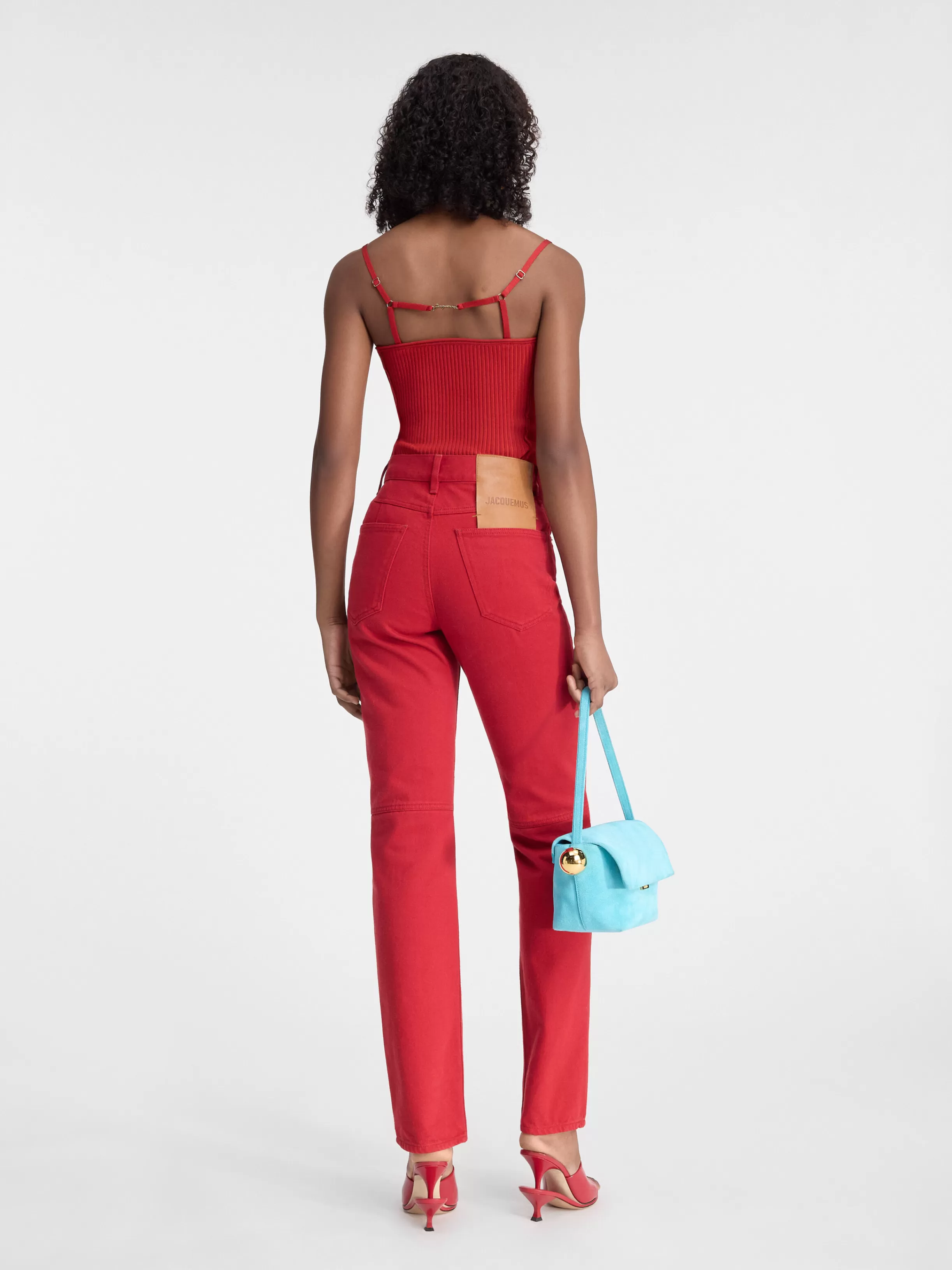 Jacquemus Denim | Trousers & Shorts*The straight de-Nîmes denim pants Red