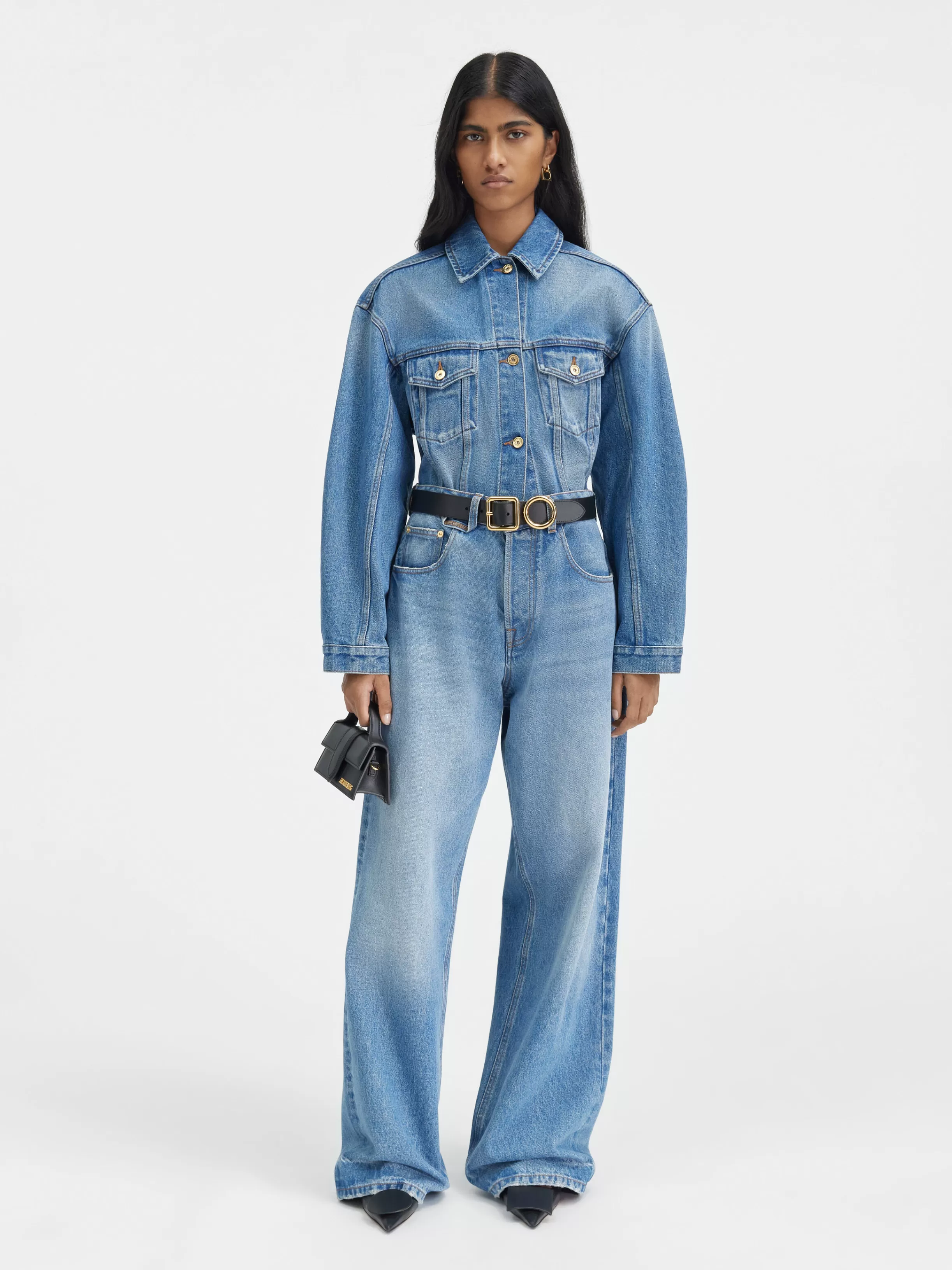 Jacquemus Denim | Trousers & Shorts*The wide de-Nîmes denim pants Blue/tabac