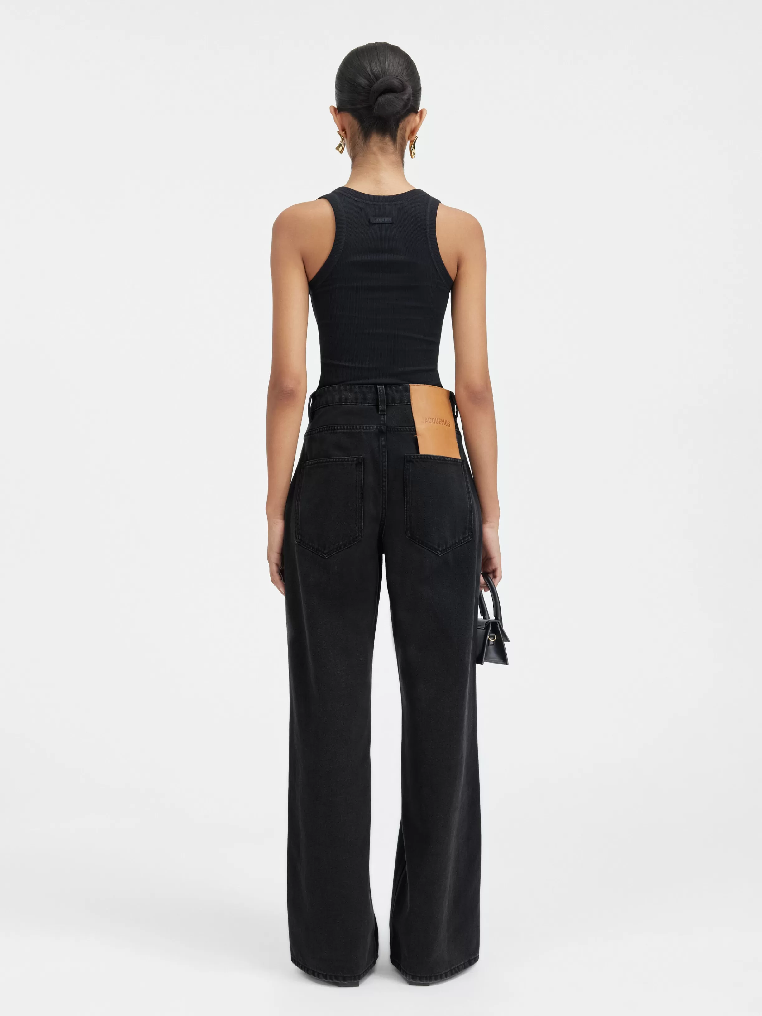 Jacquemus Denim | Trousers & Shorts*The wide de-Nîmes denim pants Black